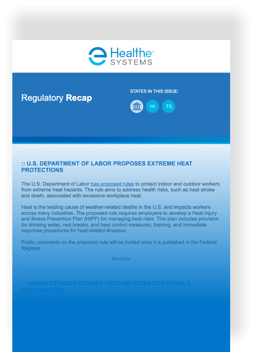 regulatory recap newsletter image